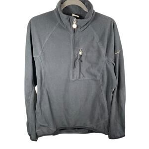 Nike- Fit Mens Navy Blue Quarter Zip Fleece Pullover Size Medium Warm Long Sleev